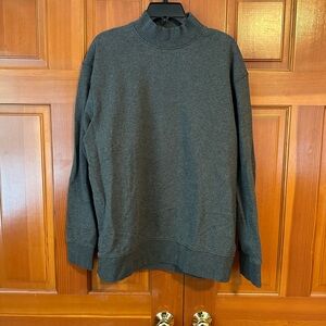 Selected Homme mock neck organic cotton sweatshirt. Size Large. Gray color.